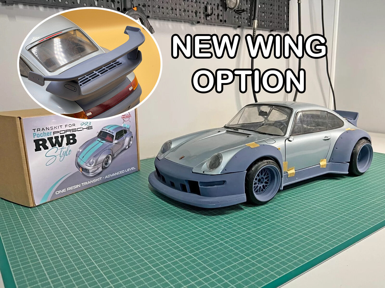 1 8 RWB Style Widebody Transkit For Pocher Porsche 911 993 Ducktail Or 1-8-rwb-style-widebody-transkit-for-pocher-porsche-911-993-ducktail-or