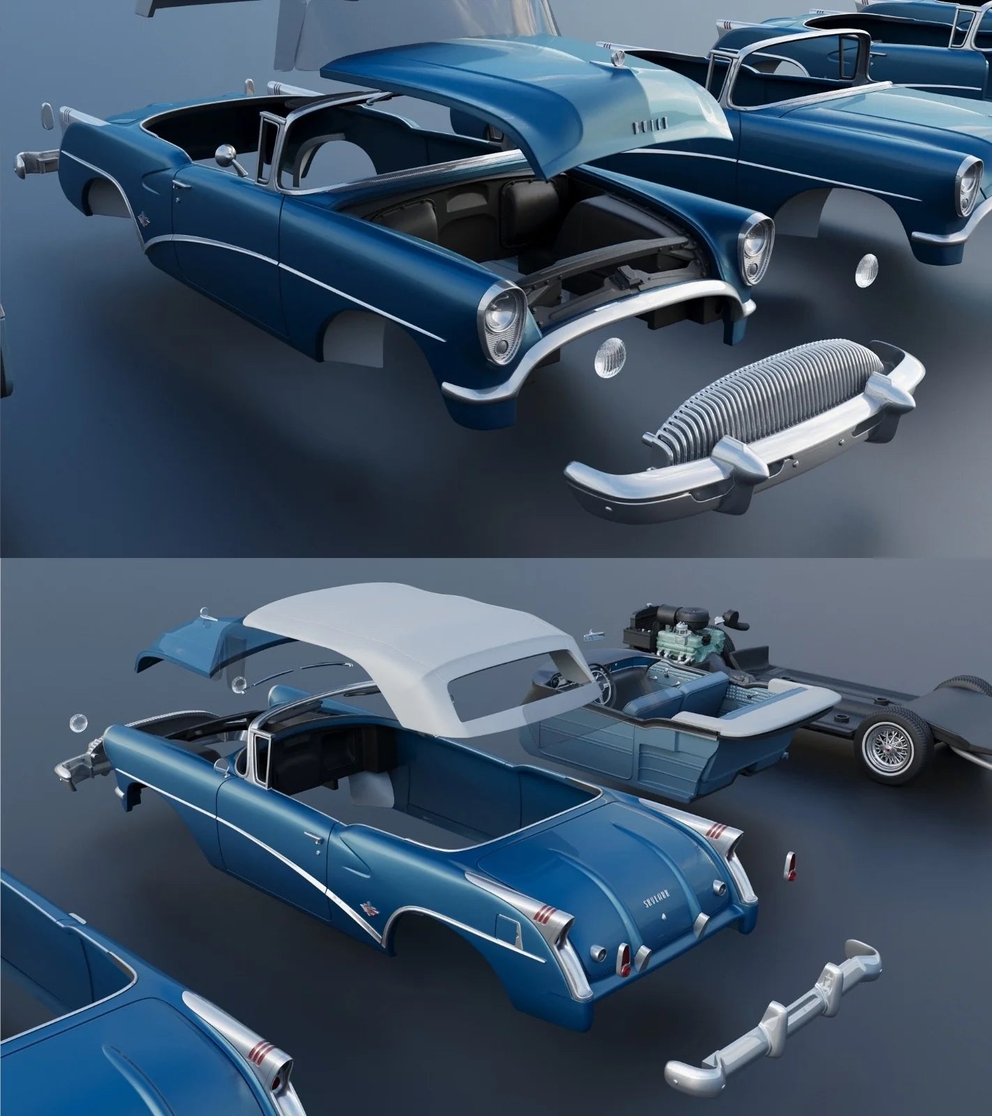 1:8  1954 Buick Skylark Convertible Resin Model Kit