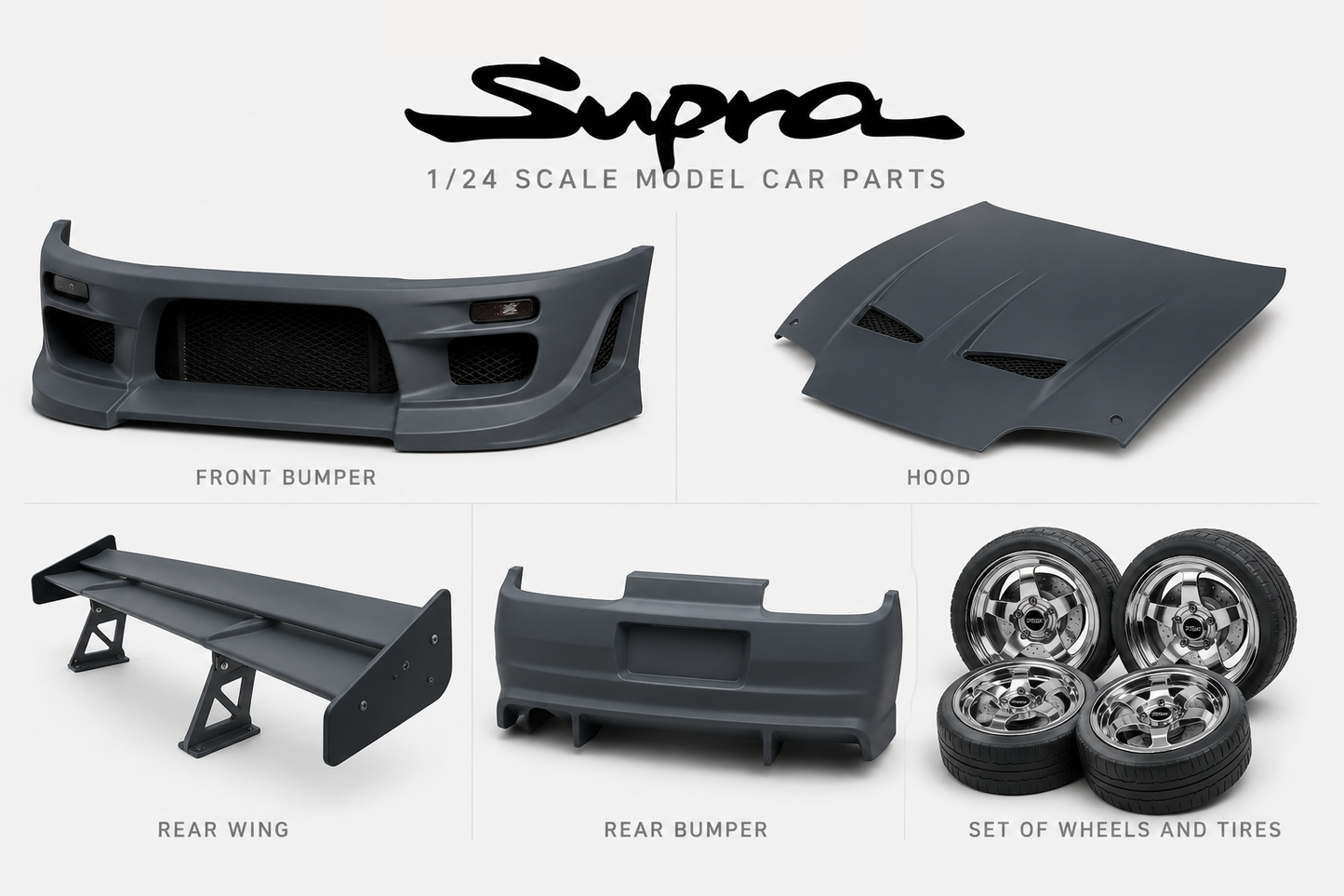 1:24 Toyota Supra MK4 Custom Parts Set