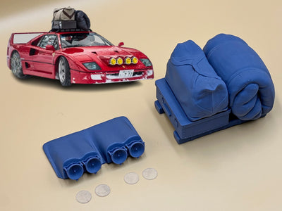 Roof Luggage & Rally Hood Lights for Ferrari F40 Snow Drift