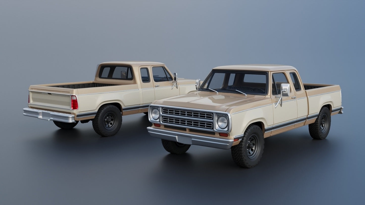 1:25 1979 Dodge D150 Club Cab Pickup Truck Model Kit